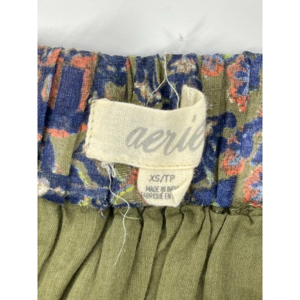 Aerie Women's Floral Print Tropical 100% Cotton Pull On Skirt Size XS - Picture 5 of 10